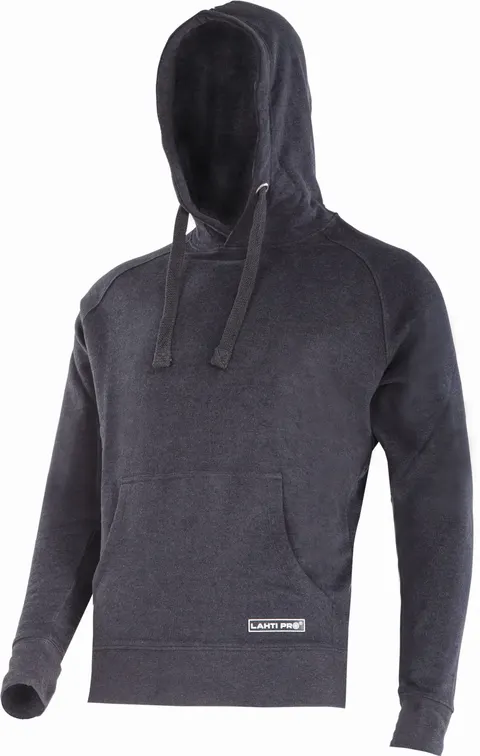 BLUZA Z KAPTUREM grafitowa kangurka L40131 LAHTI PRO
