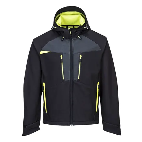 SOFTSHELL KURTKA Z KAPTUREM PORTWEST DX474 CZARNA
