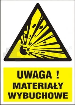 UWAGA! MATERIAŁY WYBUCHOWE PVC 16P/3/P/P