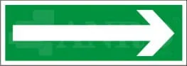 Znak KIERUNEK DROGI EWAKUACYJNEJ PVC 1E/D/PT