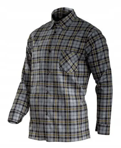 KOSZULA FLANELOWA W KRATĘ SZARO-ŻÓŁTA GRAPPA A1