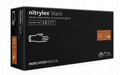 RĘKAWICZKI nitrylowe czarne NITRYLEX BLACK