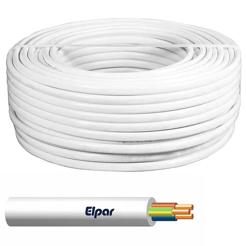Przewód YDY 3x6 żo 450/750V instalacyjny okrągły biały; ELPAR