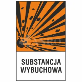 Naklejka SUBSTANCJA WYBUCHOWA 126CH/1/C1/F