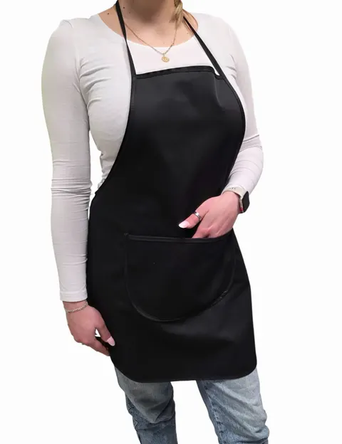 FARTUCH PRZEDNI PLAMOODPORNY APRON CZARNY