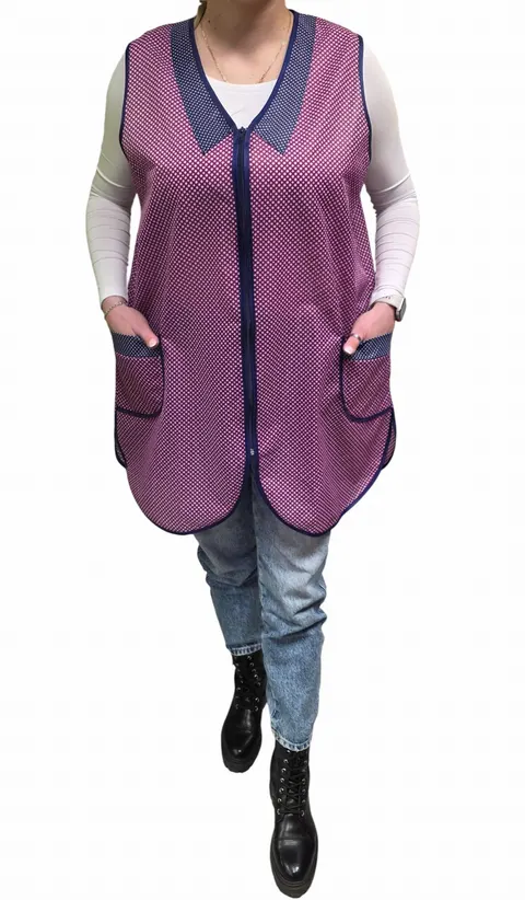 FARTUCH STYLONOWY DAMSKI ZAPINANY NA ZAMEK BORDOWY APRON