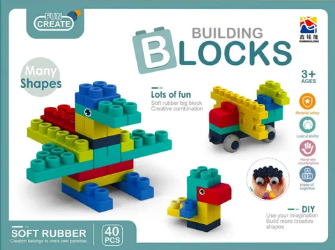 Mega Creative KLOCKI KONSTR JUNIOR 40EL 35X25X6 MC SOFT
