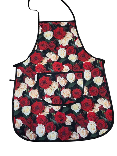 FARTUCH PRZEDNI PLAMOODPORNY APRON RÓŻE