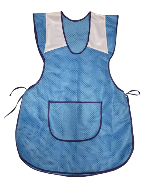 FARTUCH STYLONOWY WIĄZANY DAMSKI APRON TURKUS Z BIAŁYM