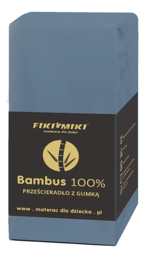 FIKI Prześcieradło Bambus 160x80/160x70 cm nieb