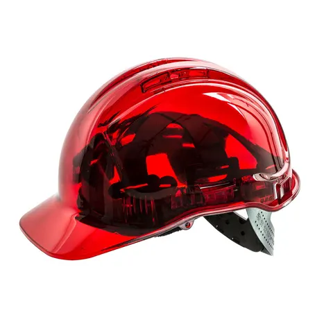 Kask Hełm ochronny przezroczysty czerwony Peak View PV50 Portwest