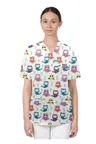 Bluza medyczna damska wzory SOWY M-074G MARTEX