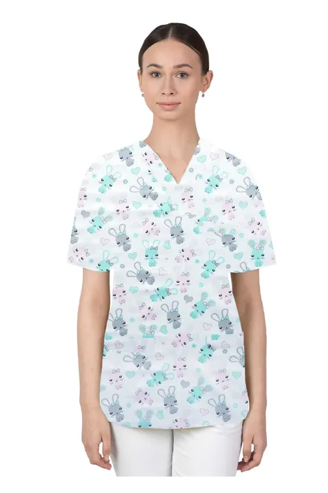 Bluza medyczna damska KRÓLIKI M-074G MARTEX