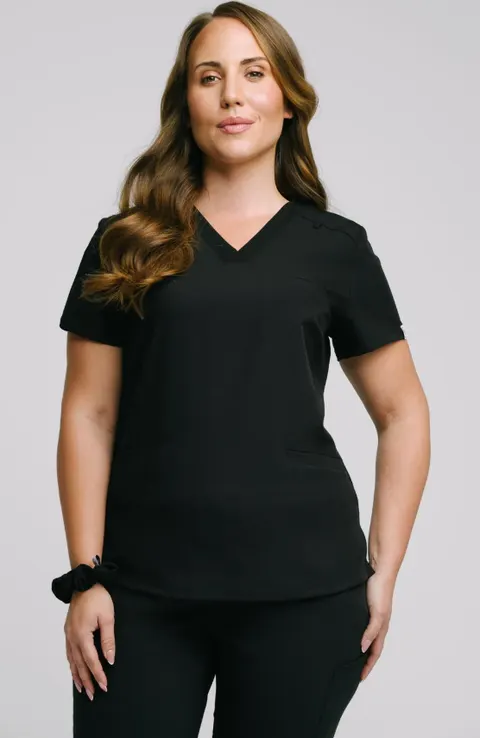 Bluza medyczna damska SpaWear NATALIE+ VISCON CZARNA