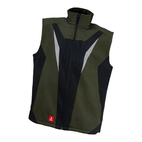 BEZRĘKAWNIK MĘSKI KAMIZELKA SOFTSHELL KHAKI-CZARNA URGENT URG-822