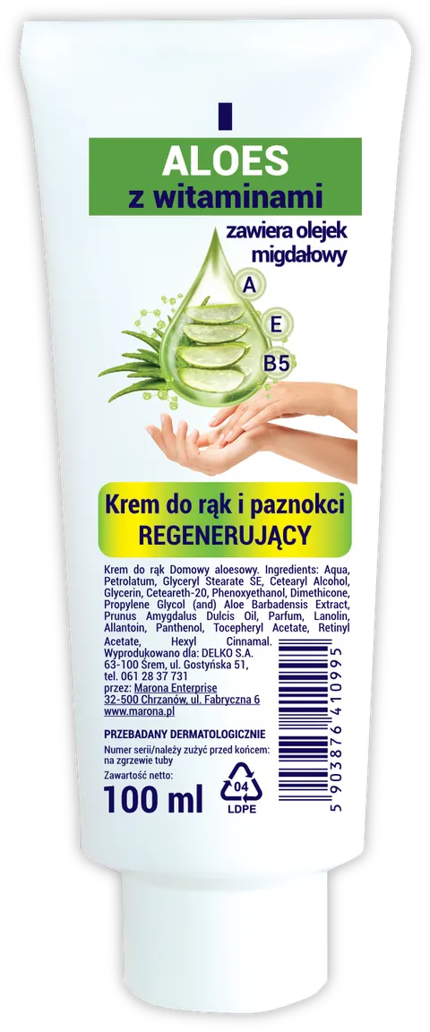 Krem do rąk regenerujący ALOES z witaminami 100ml