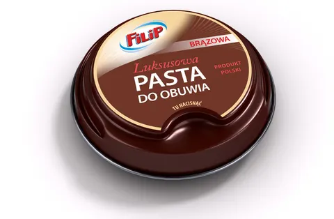 Pasta do butów 40ml Filip brązowa