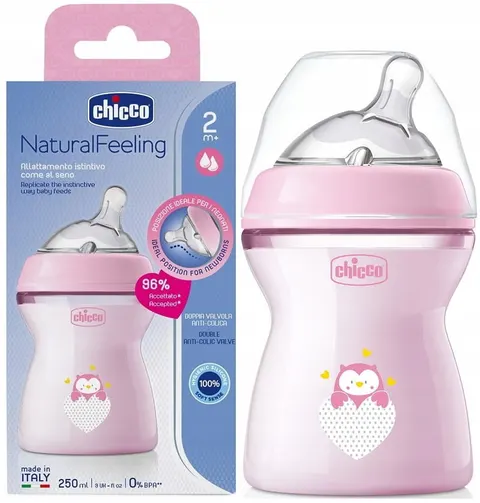 CHICCO BUTELKA NF PLAST. 2M+ 250 ML GIRL