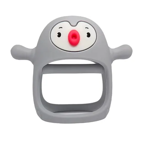 Mombella Smily Mia Gryzak Pingwin Buddy Light Grey
