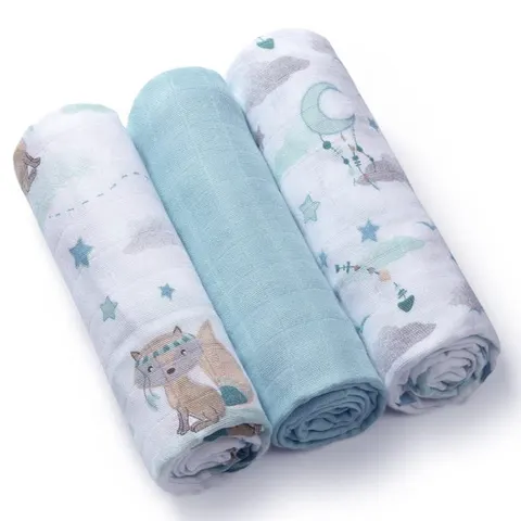 Pieluszki naturalne z włókien bambusa Nocne Tipi 70x70, Babyono