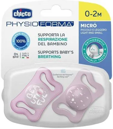 CHICCO SMOCZEK MICRO ‘ROZOWY SIL 0-2M 2 SZT