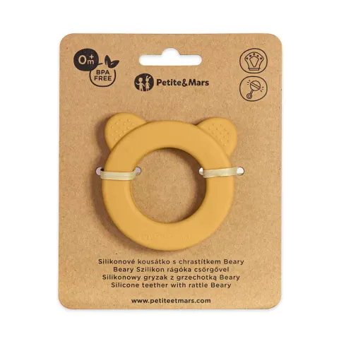 Silikonowy gryzak Beary 713819 OCHRE