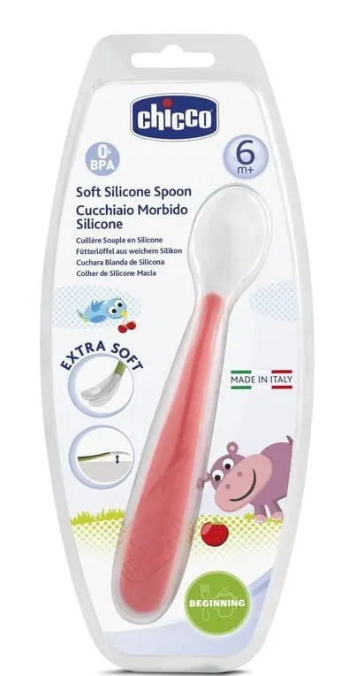 CHICCO LYZECZKA SILIKONOWA ROZ