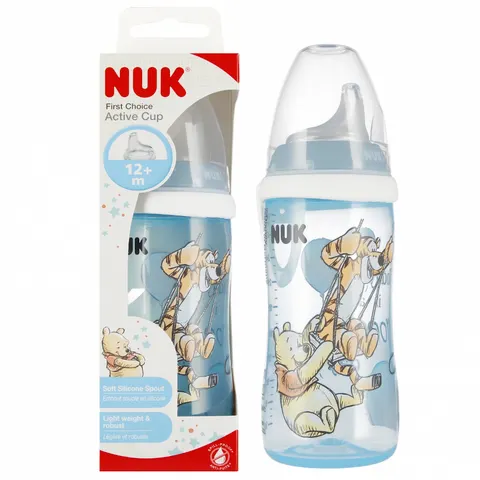 Nuk active cup kubek niekapek 300 ml 12m+ silikonowy ustnik tygrysek