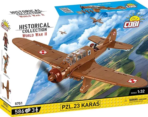 COBI 5751 HISTORICAL COLECTIONS WWII Samolot PZL.23 Karaś