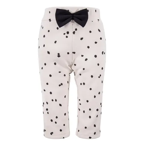 Legginsy dziecięce z motywem dalmatyńczyka off white