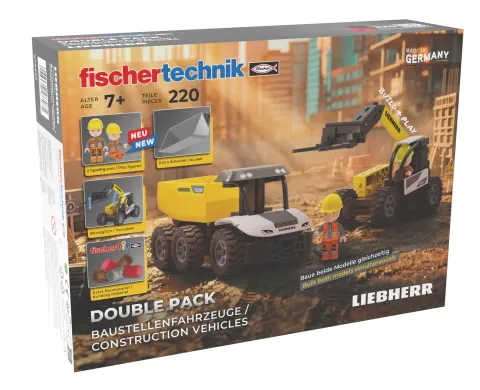 Fischertechnik Klocki konstrukcyjne - zestaw dwóch pojazdów budowlanych Liebherr 200 el