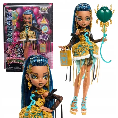 Monster High Straszysłodkie Urodziny Lalka Cleo Denile + Akcesoria 4+