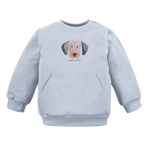 Bluza dziecięca dresowa niebieska z pieskiem