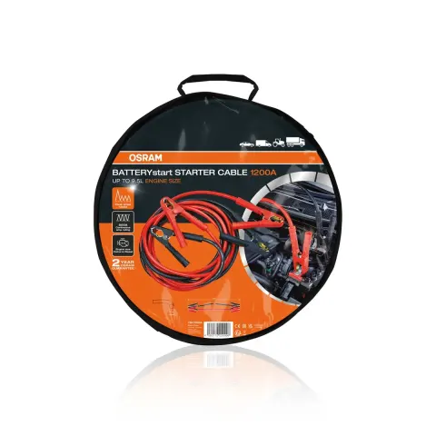 Kable rozruchowe OSRAM STARTERcable 1200A 1200 A szczytowo, 600 A ciągłe, 5 m, 50 mm² OSC500