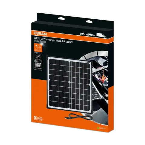 Panel solarny OSRAM BATTERYcharge SOLAR 20W 12V do podtrzymania akumulatora OSP2000