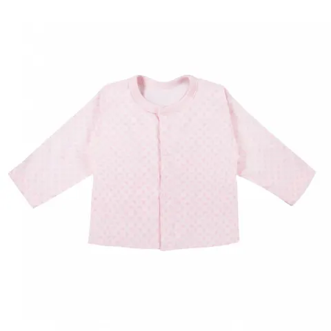 Kaftan niemowlęcy różowy w kwiatki