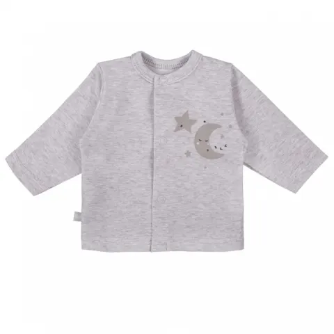 Kaftan niemowlęcy szary z księżycem