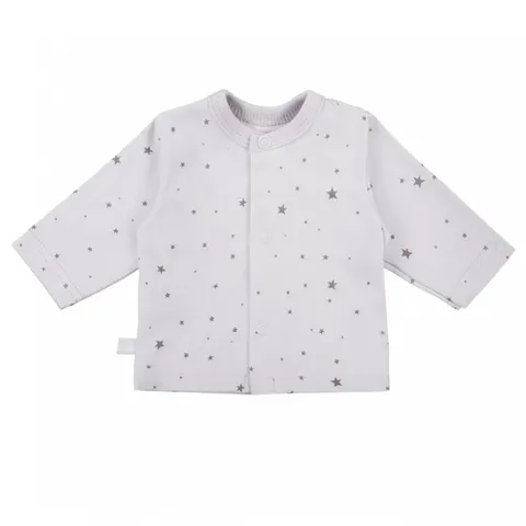 Kaftan niemowlęcy szary z w gwiazdki