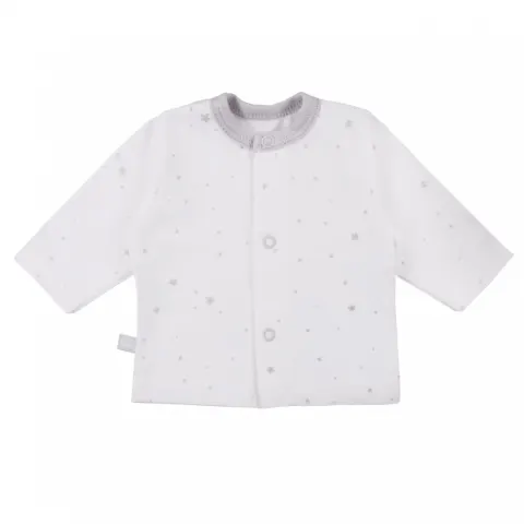 Kaftan niemowlęcy kremowy w gwiazdki