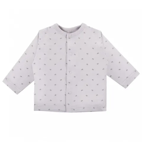 Kaftan niemowlęcy szary w kokardki