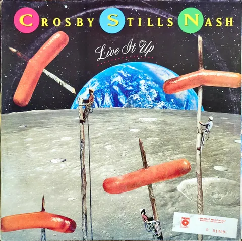 Crosby Stills Nash: Live It Up LP 7567821074 Atlantic EX
