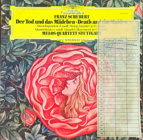 Franz Schubert: Der Tod und das Mädchen LP 2530533a Deutsche Grammophon EX