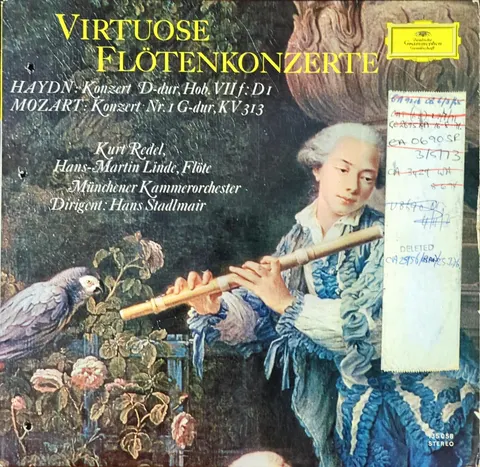 Kurt Redel: Virtuose Flötenkonzerte LP 135058 Deutsche Grammophon Gesellschaft EX