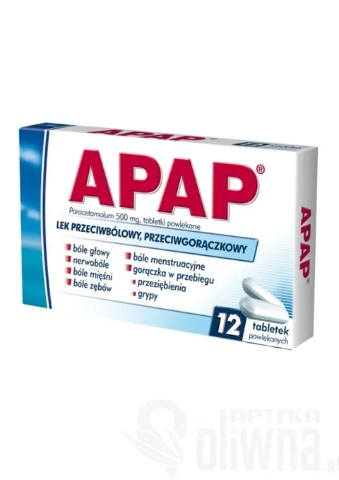 Apap, 12 tabletek