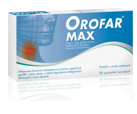 Orofar Max, 20 pastylek do ssania