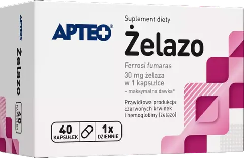 Apteo, żelazo, 40 kapsułek