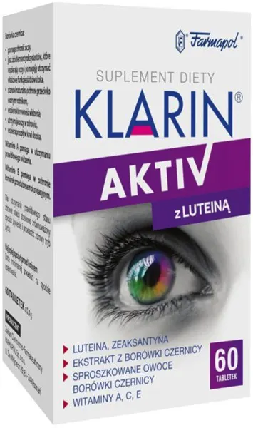 Klarin Aktiv z luteiną 60 tabletek