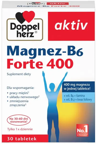 Doppelherz aktiv Magnez-B6 Forte 400, 30 tabletek