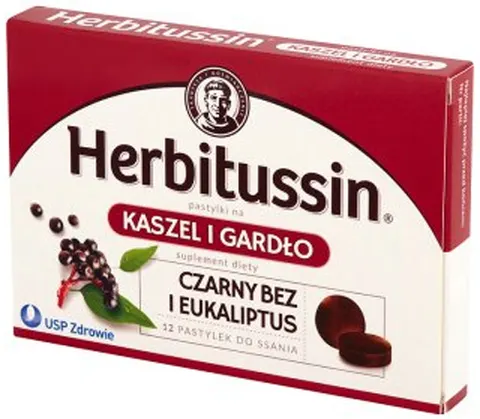 Herbitussin Kaszel i Gardło 12 pastylek do ssania