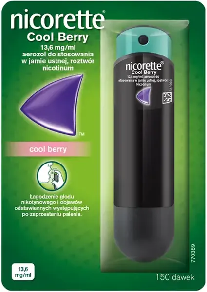Nicorette Cool Berry aerozol 13,6mg/ml, 150 dawek
